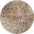 7' Sand Ivory Machine Woven Distressed Traditional Round Area Rug