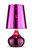 18" Purple Glass Bedside Table Lamp With Red Shade