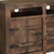60" Brown Solid Wood Cabinet Enclosed Storage Distressed TV Stand