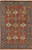 10' X 13' Red Blue And Orange Wool Floral Hand Knotted Stain Resistant Area Rug With Fringe