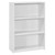 Three Shelf White Bookcase