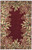5'x8' Ruby Red Hand Tufted Bordered Tropical Plants Indoor Area Rug
