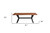 81" Brown And Black Solid Wood And Metal Trestle Base Dining Table
