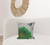 18"x18" Green Polyester and Cotton Blend Floral Zippered Pillow