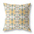 28" X 28" White And Yellow Broadcloth Floral Throw Pillow