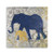 Homeroots Home Decor 40" Exotic Blue and Gold Elephant Canvas Wall Art, Blue and Gold, 40x40 Inches