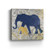 Homeroots Home Decor 40" Exotic Blue and Gold Elephant Canvas Wall Art, Blue and Gold, 40x40 Inches