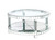 40" Silver And Clear Glass Round Mirrored Coffee Table With Shelf