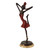 Bronze Figurine of an African Dancer in Red Dress