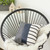Set of 2 Monochromic Stripe Ends and Spruce Blue Faux Leather Lumbar Pillow Covers