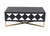 24 X 46 X 19 Black &amp;amp; Gold 3 Drawer Mirrored Console Table