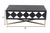 24 X 46 X 19 Black &amp;amp; Gold 3 Drawer Mirrored Console Table