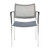 Set of Two Gray and Chrome Stacking Armchairs