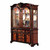 21" X 61" X 88" Cherry Wood Poly Resin Glass Mirror Hutch Buffet