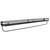 32" Black Rectangular Wall Mounted Iron Shelf with Hanging Bar