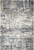 8' Ivory Teal Machine Woven Abstract Splatter Indoor Runner Rug