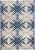 10' X 14' Ivory Blue And Gray Abstract Distressed Stain Resistant Area Rug