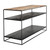 55" Natural and Black Frame Console Table With Shelves