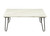 40" X 40" X 15" Real Marble And Black Coffee Table