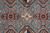 5' X 8' Blue Red And Tan Abstract Power Loom Distressed Stain Resistant Area Rug