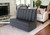 48" Black Faux Leather Loveseat