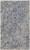 5' X 8' Blue And Ivory Floral Power Loom Distressed Area Rug