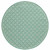 8' Round Blue Round Geometric Stain Resistant Indoor Outdoor Area Rug