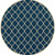 8’ Round Blue and Ivory Trellis Indoor Outdoor Area Rug