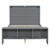 Gray Wood Full Bed Frame With LED Lighting And USB