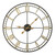 Oversized Vintage Style Metal Wall Clock Black Gold Numerals
