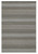 7'X9' Grey Machine Woven Uv Treated Awning Stripes Indoor Outdoor Area Rug