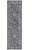 8' Denim Blue Machine Woven Bordered Floral Vines Indoor Runner Rug