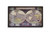 World Map Vintage Burlwood Serving Tray