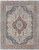 4' X 6' Gray Red And Blue Floral Area Rug