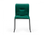Set of Two Green and Black Upholstered Fabric Dining Side Chairs