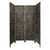 79" Brown Solid Wood Folding Four Panel Screen Room Divider