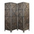 79" Brown Solid Wood Folding Four Panel Screen Room Divider