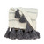 Off White Woven Cotton Solid Color Reversable Throw