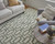 2' X 3' Ivory And Green Wool Geometric Tufted Handmade Area Rug