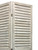 67" White Solid Wood Folding Three Panel Screen Room Divider
