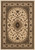 7' X 9' Beige and Black Floral Medallion Power Loom Area Rug