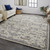 2' X 3' Ivory And Gray Wool Floral Tufted Handmade Stain Resistant Area Rug
