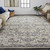 2' X 3' Ivory And Gray Wool Floral Tufted Handmade Stain Resistant Area Rug