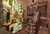 72" Brown Folding Three Panel Screen Room Divider