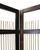 72" Brown Folding Three Panel Screen Room Divider