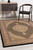 4' X 6' Beige and Black Medallion Power Loom Area Rug
