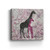 Homeroots Home Decor Exotic Pink Giraffes Canvas Wall Art, Pink, 40 Inch