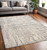 5' X 8' Gray and Ivory Abstract Area Rug
