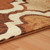 4' X 6' Brown And Ivory Quatrefoil Distressed Area Rug