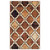4' X 6' Brown And Ivory Quatrefoil Distressed Area Rug